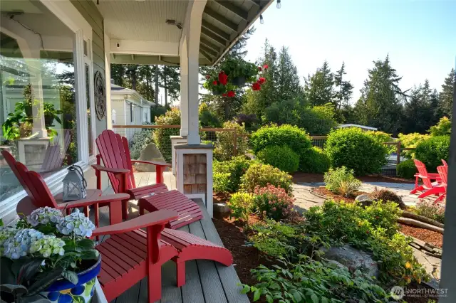 Shady porch in the summer