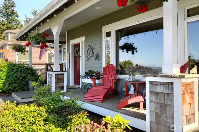 front entry and seating area
