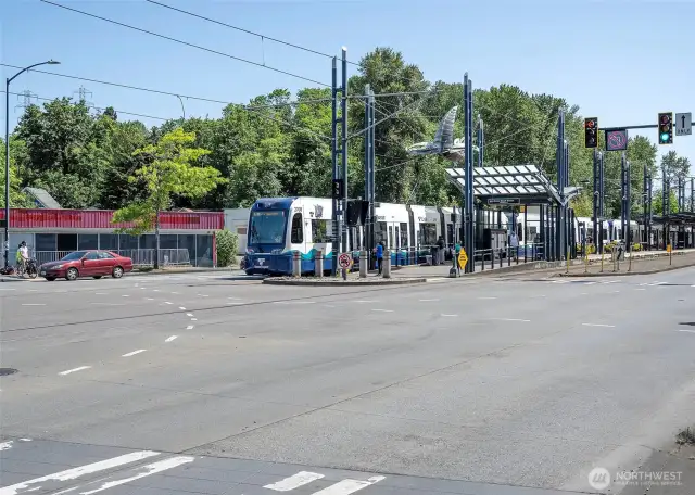Light Rail Station Right Across the Street