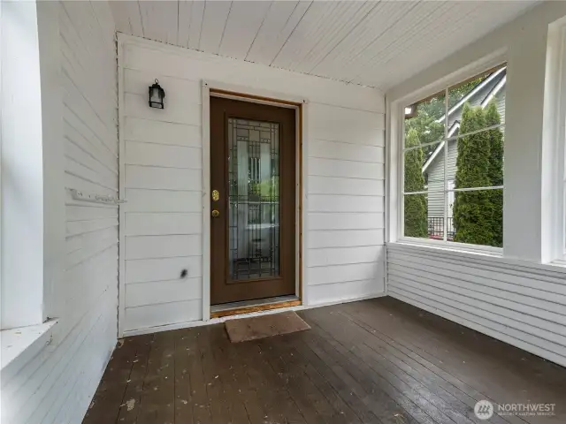 Covered Porch Entrance!