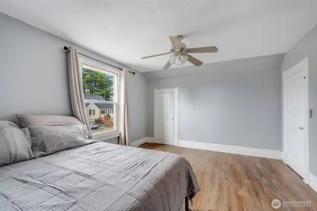 Primary bedroom with a large closet