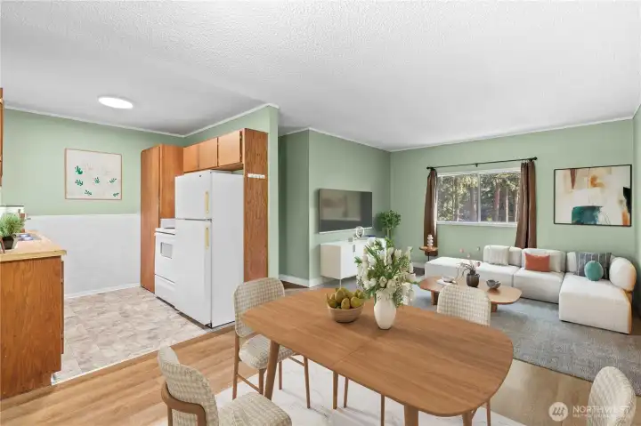 Flex room above shop photo staged