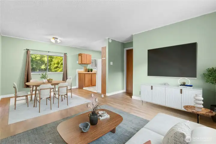 Flex room above shop photo staged