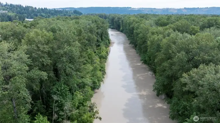 river just off property