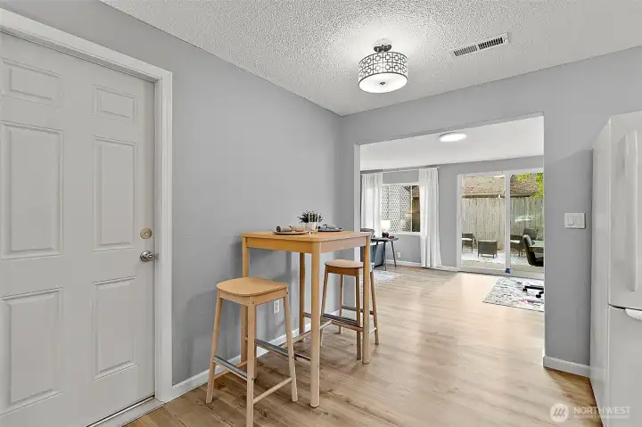 Room for dining area.