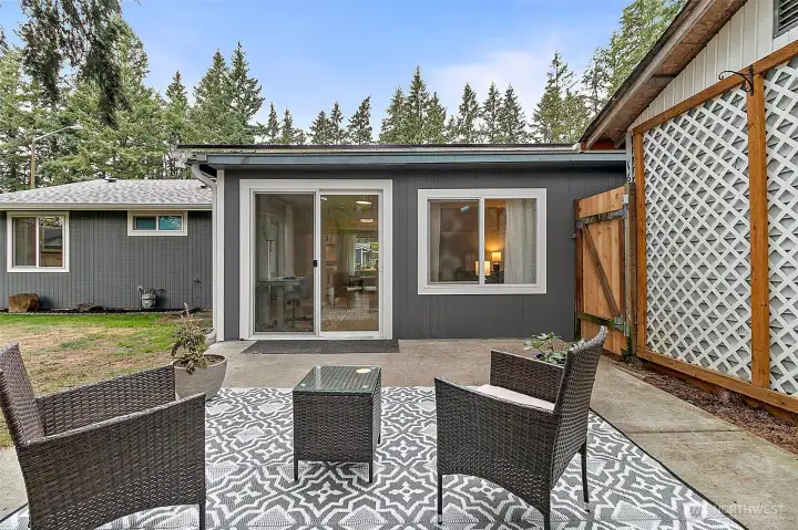 Outdoor patio.