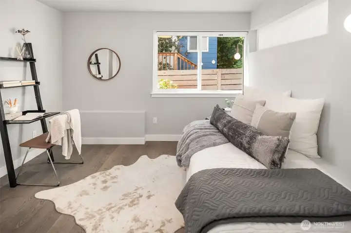 Lower level guest suite.