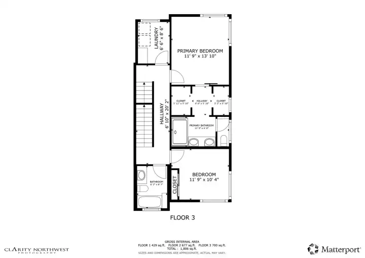 Top level floor plan.