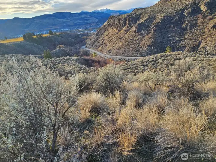 Top looking down to Chesaw Rd. NW towards the Cascades