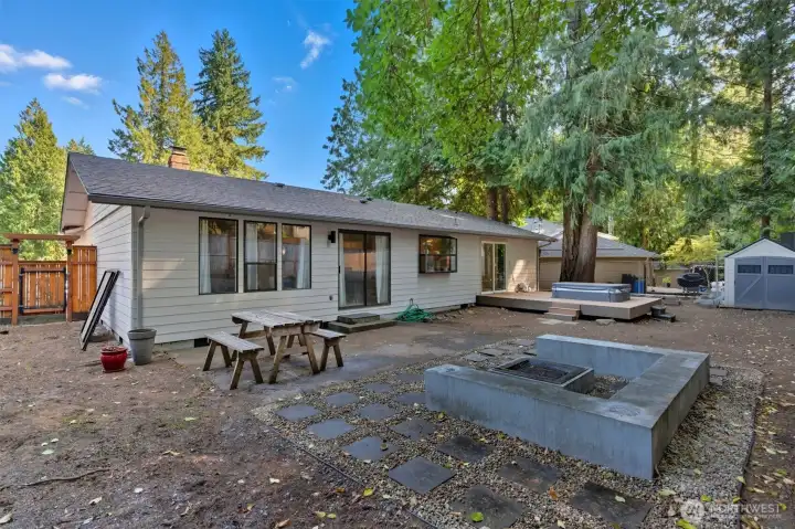 Great entertaining space complete with a custom fire pit.