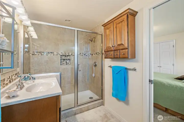 Primary bath with walk in shower