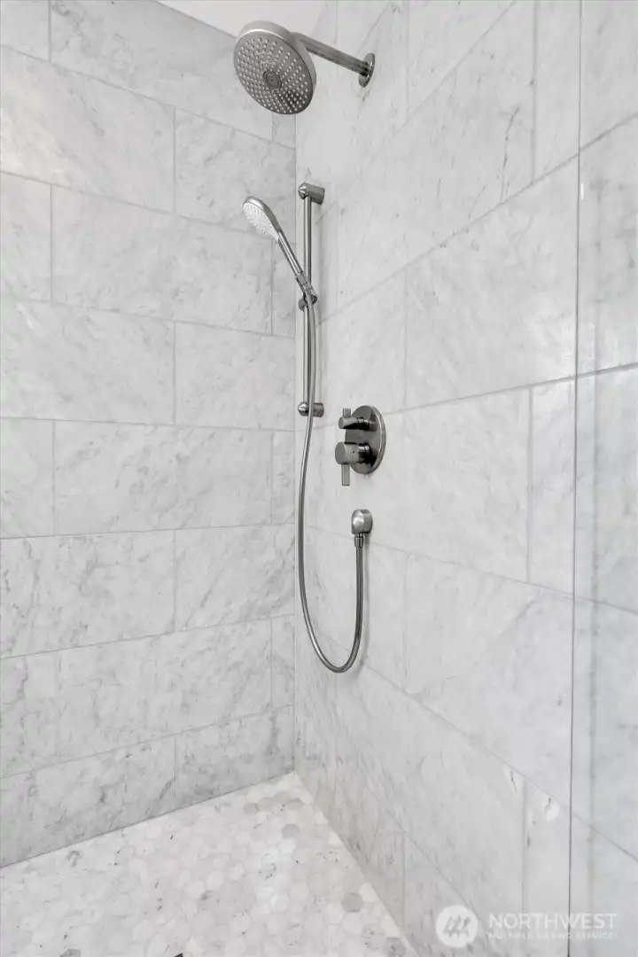 Gorgeous Italian marble shower
