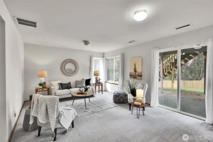 Generous size daylight basement with full bathroom