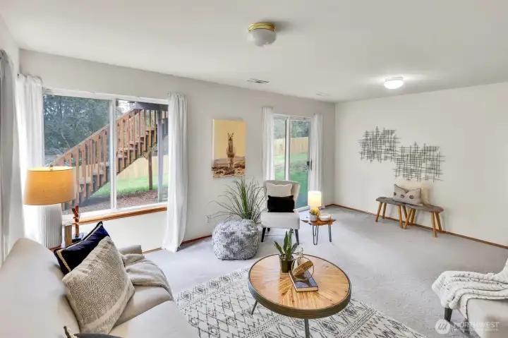 Lots of light in this daylight basement