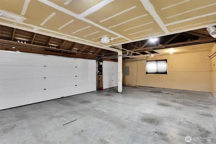 Large three car garage