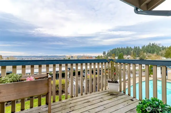 Beautiful wide angle view from your private deck.