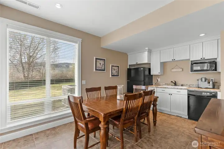 Lower Level wetbar and dining area