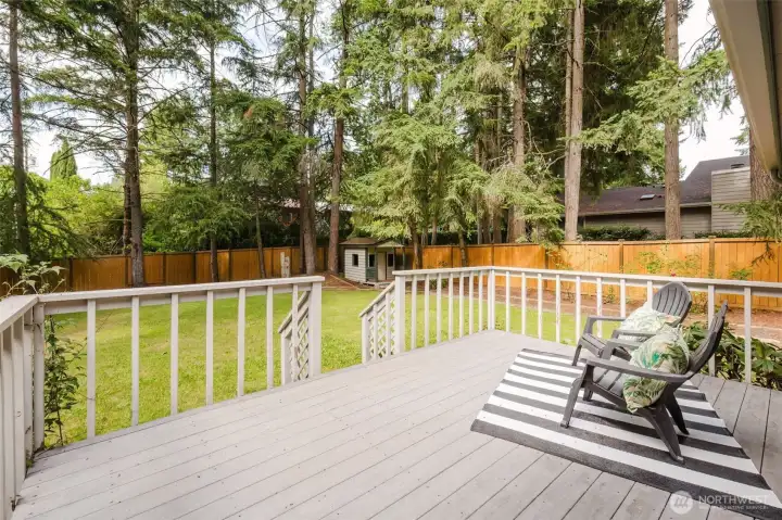 Large deck for entertaining