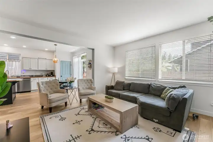 Open design family room. Open design family room.