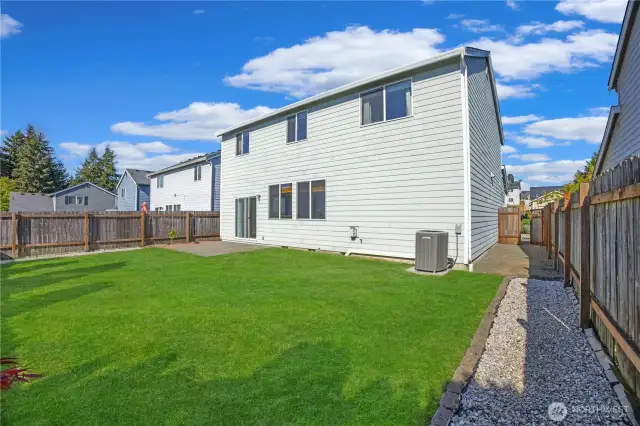 Fully fenced Backyard