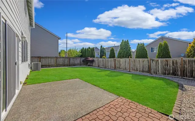 Fully fenced Backyard