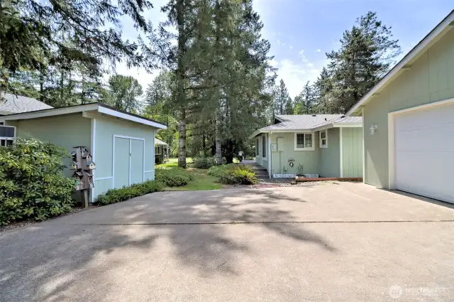 Storage shed and garage