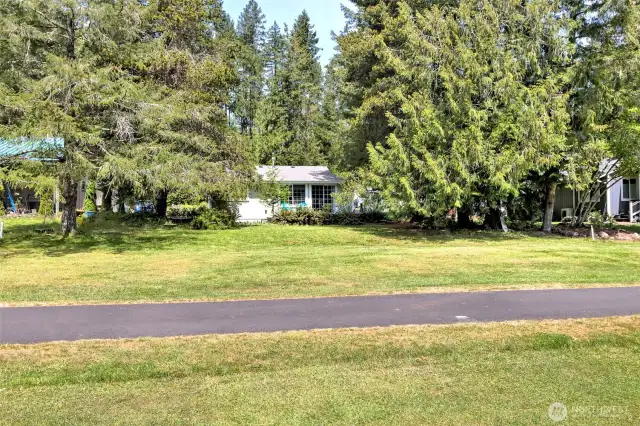 The home from the golf course