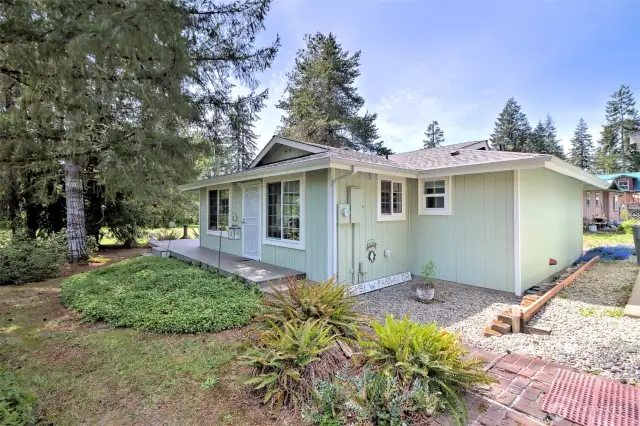 Yard leading to the front door
