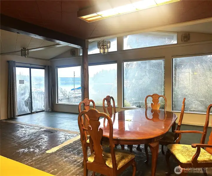 Dining area is part of the main level open and spacious living area.