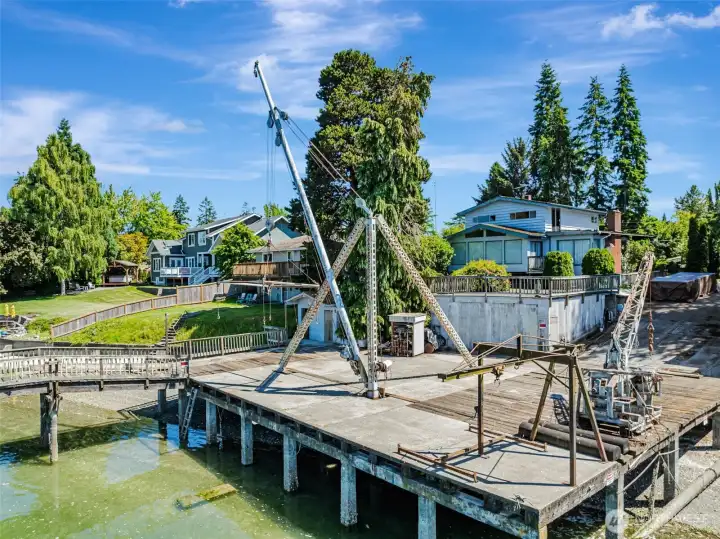 Extraordinary, historic, iconic home with industrial dock.