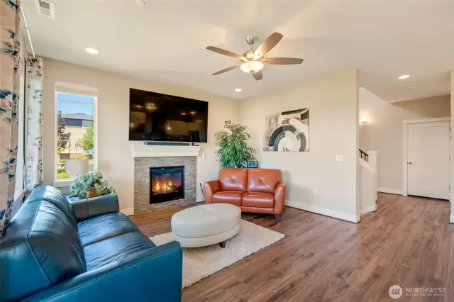 Bright and airy living space invites relaxation.