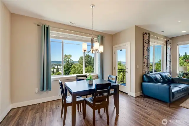 Enjoy meals in the light-filled dining area.