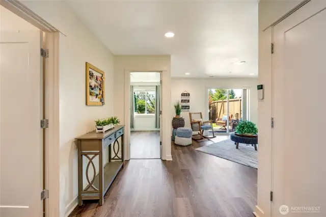 Lower level with bonus room, bedroom, and full bath.