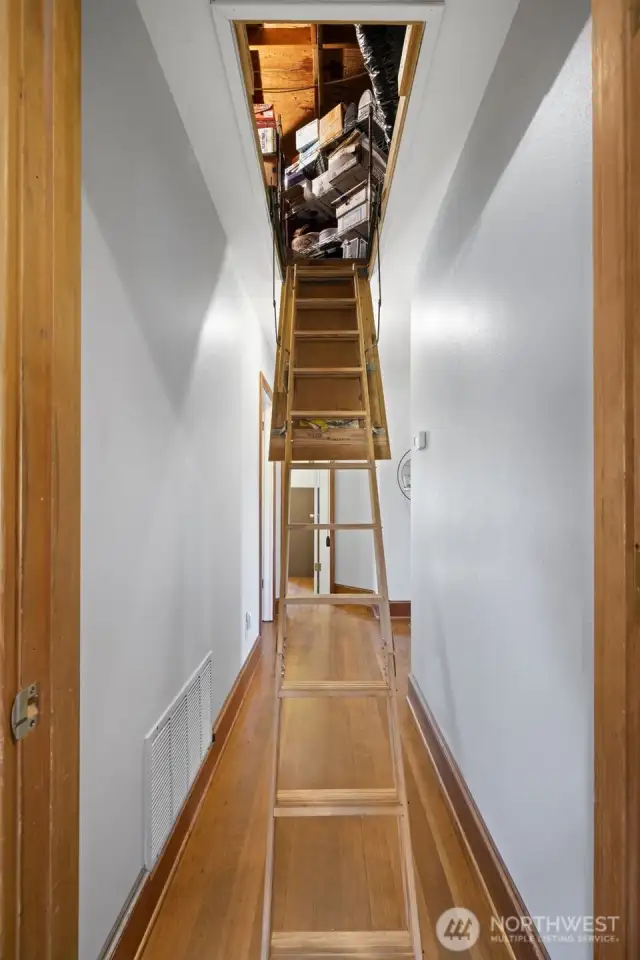 Storage in the large attic!