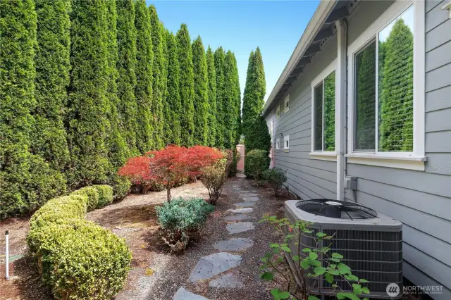 View from the side yard sitting area.
