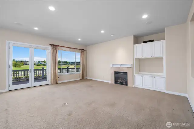 Natural light filled Great Room and Dining Room with 10 Ft Ceilings throughout.