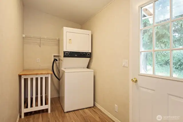 Laundry Room with extra space for storage.