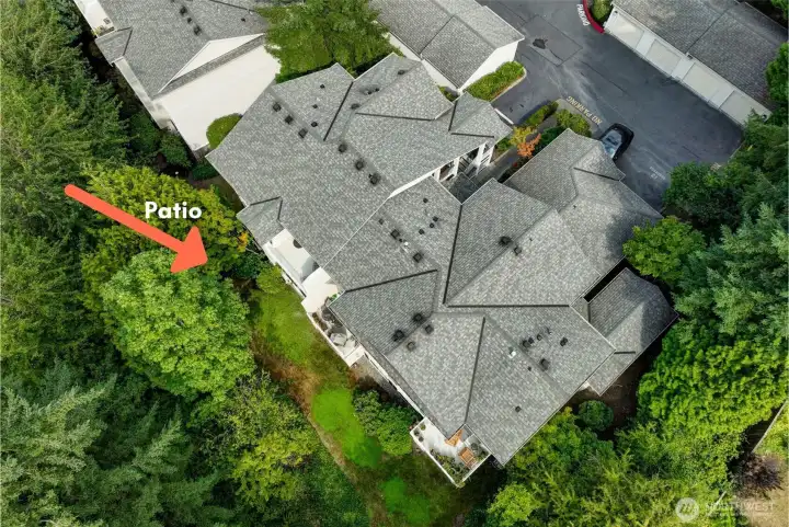 Overhead view of your outdoor space.
