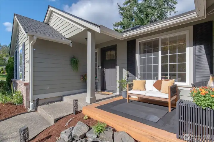 Enjoy slow mornings and evenings on the front deck.