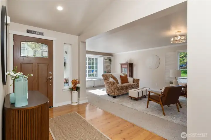 The bright and airy entry.