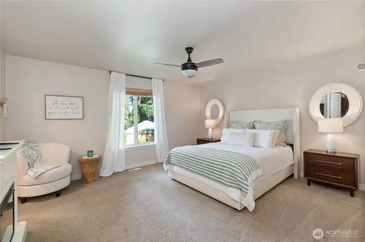 Welcome to the cozy primary suite.