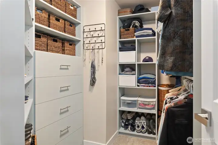 Space for all your things in the closet.