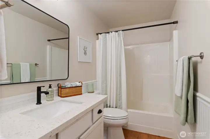 The hall bath.