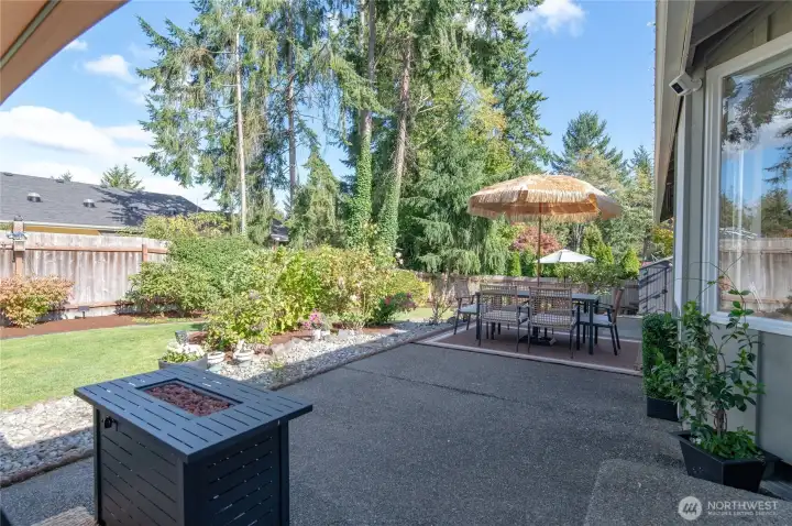 Sip some tea and sit awhile on the patio.