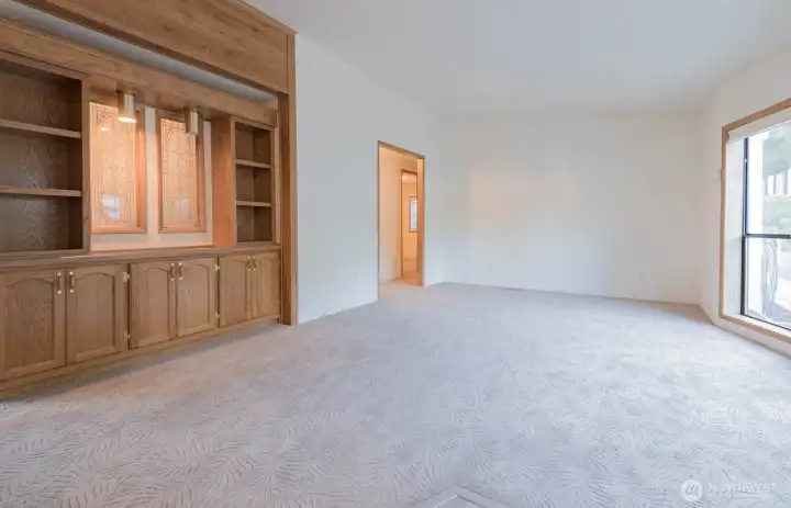 Large living room #1 with built ins.