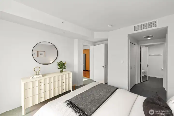 Primary bedroom with ensuite bathroom