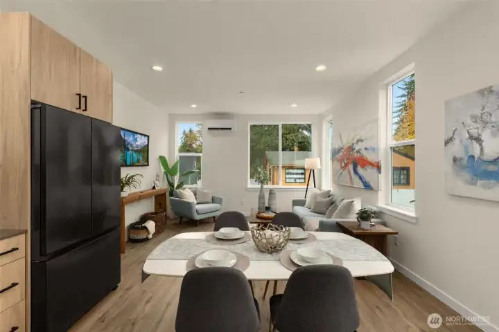 A showcase of modern artistry — this living room captures the essence of Seattle chic, where sleek design meets the comfort of home.