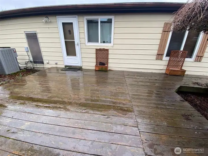 Back of home and deck