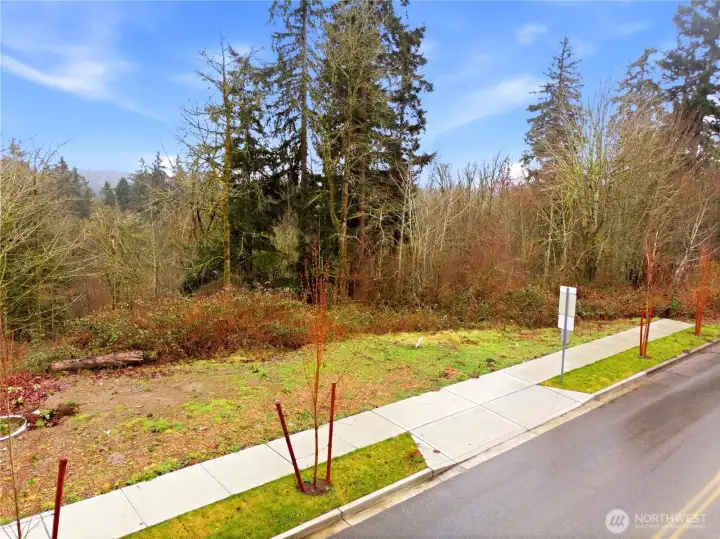 Curb cuts in place on this desirable lot.