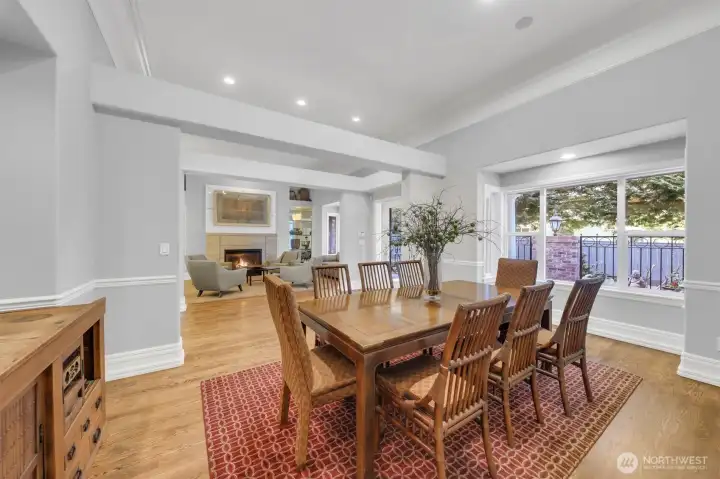 Located across from living room making entertaining a breeze